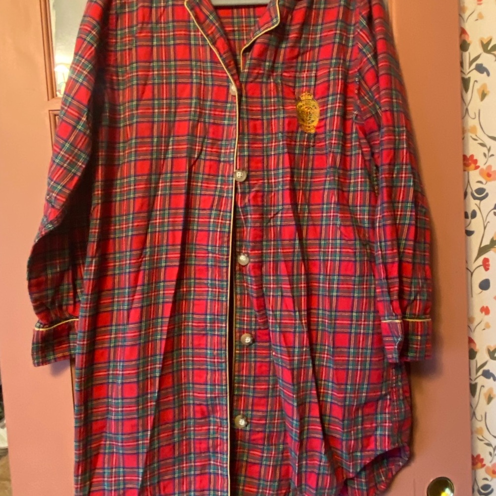 Lauren Ralph Lauren Red & Green Tartan Plaid Shirt